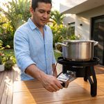 Hornilla Industrial Volcán con Quemador de Alta Presión 41.3 cm Color Negro