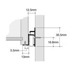 Set de 2 Rieles de Cierre Suave Blanco 22 Plg
