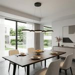 Lámpara de Colgar Led de Aros Negra Diseño Moderno de 26 W