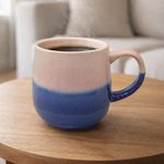 Taza de Cerámica Multicolor Diseño Degradado Azul 16.2 Onzas