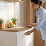 Gabinete Base Classy con Top de 80 cm con 2 Puertas en MDF Color Blanco
