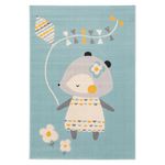 Alfombra Infantil Diseño Osita y Cometa de 120 x 170 Cm