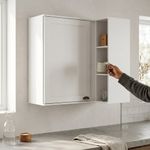 Gabinete Aéreo Esquinero Classy con 1 Puerta en MDF Color Blanco