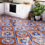 Piso Cerámico Ensenada Acabado Brillante de 43 x 43 cm Color Azul