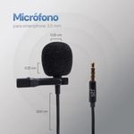 Micrófono para Smartphone 3.5 Mm con Clip Color Negro