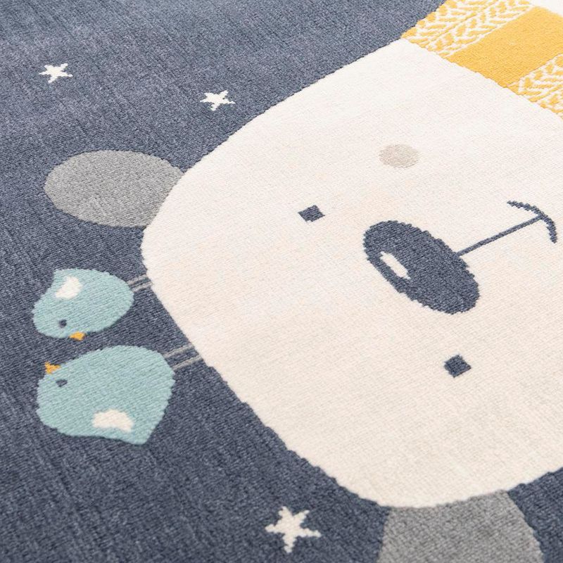 Alfombra Infantil Decorativa Diseño Osos y Pingüinos 120 x 170 Cm