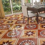 Piso Cerámico Ensenada Acabado Brillante de 43 x 43 cm Color Café