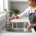 Kit Lavatrasos con Llave 1 Fosa de Acero Inoxidable 63 x 56 x 18 cm