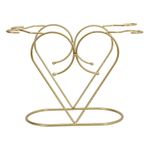 Porta Vinos y Copas Corazón Dorado