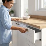 Gabinete Base Classy de 120 cm sin Top con 2 Puertas y 3 Gavetas en MDF Color Blanco