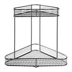 Repisa Esquinera Vienna con 2 Niveles de Metal Color Negro