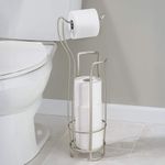 Portapapel Axis con Reserva de Rollo de Piso en Metal Cromado