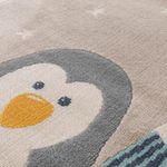 Alfombra Infantil Redonda con Animales y Diseño Nocturno de 120 Cm