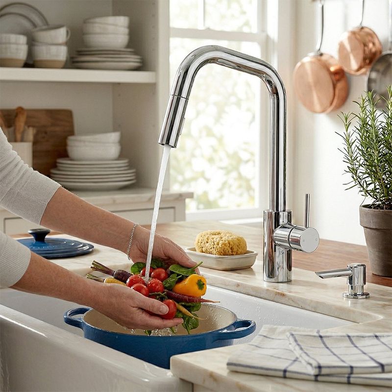 Grifo de Cocina Sena Pull Down Monocontrol 8 plg Color Cromo