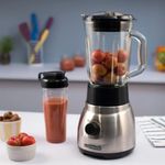 Licuadora Tricuadora de 750 W con Vaso de Vidrio 1.5 L y Vaso Personal