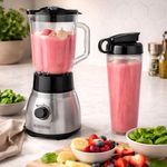 Licuadora Tricuadora de 750 W con Vaso de Vidrio 1.5 L y Vaso Personal