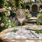 Set de 2 Copas para Vino y Ginebra Fiorella Color Rosado 12 Onzas / 24 Onzas