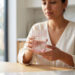 Set de 4 Vasos Fiorella con Relieve Vertical Color Rosado 11.3 Onzas