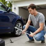 Llave Cruz para Aflojar o Apretar Tuercas de Llantas Extensible 14 Plg