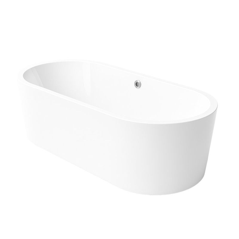 Tina Labela Ovalada de 172 x 90 x 50 cm Color Blanco