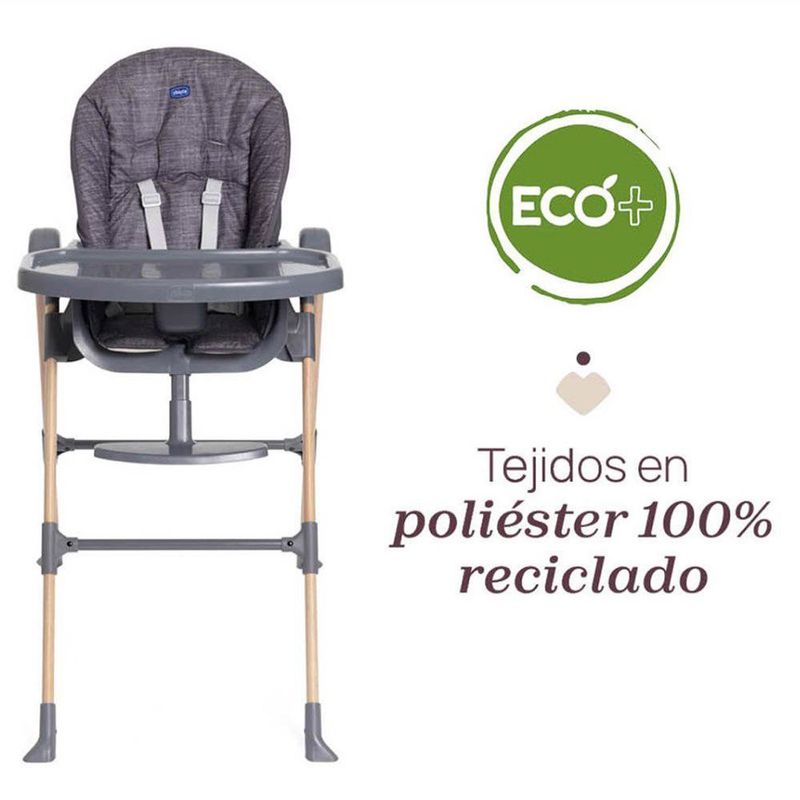 Silla de Comer para Bebé Polly Essential Color Gris