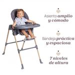 Silla de Comer para Bebé Polly Essential Color Gris