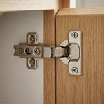 Bisagra Bidimensional de Acero Brazo Corto 90° para Gabinete con Cobertura Completa