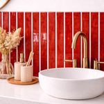 Malla Decorativa Bamboo de 21 x 31 cm Color Rojo