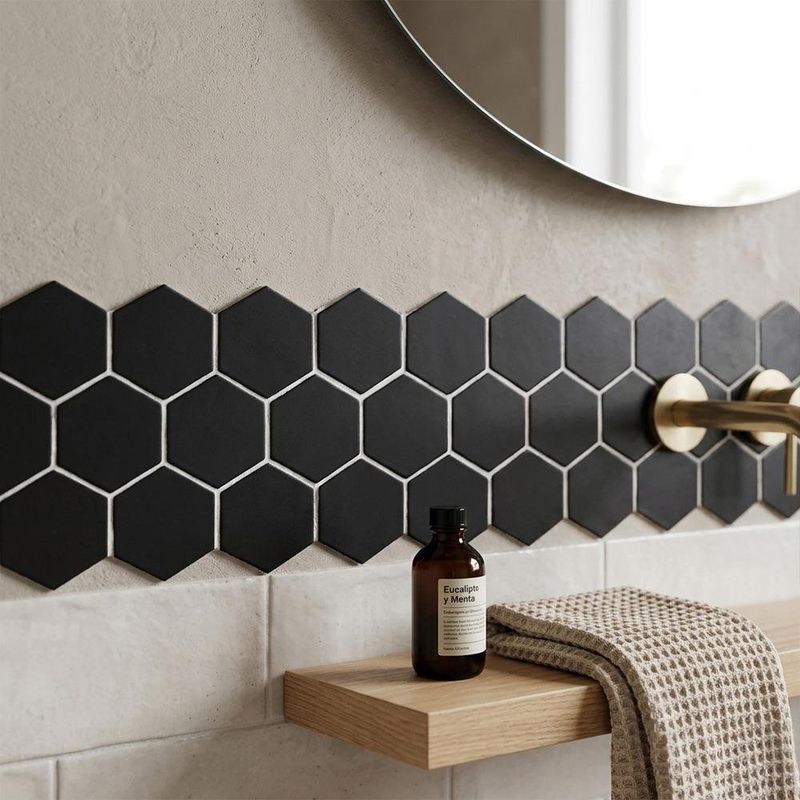 Malla Decorativa Hexa de 29 x 25 cm Color Negro