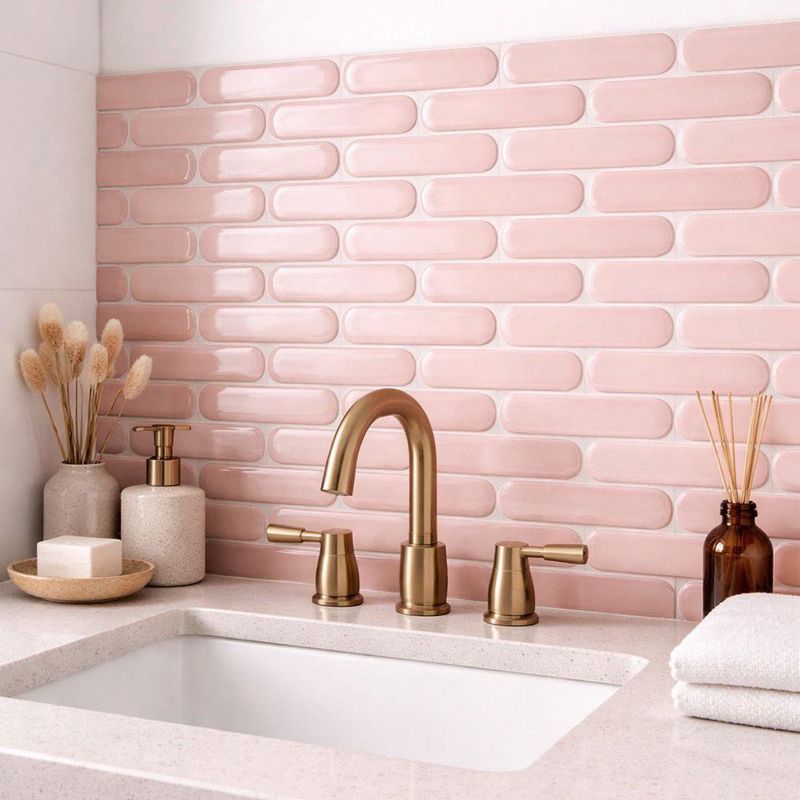 Malla Decorativa Clay de 30 x 30 cm Color Rosado