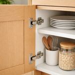 Bisagras Bidimensionales de Acero Canto Oculto de 110° para Gabinete en Set de 2 Uds