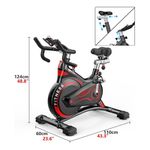 Bicicleta de Spinning Magnética con Disco de 8 kg y Monitor LCD para Cardio en Casa