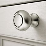 Halador Tipo Botón Moderno Color Níquel de 32 mm