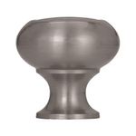 Halador Tipo Botón Moderno Color Níquel de 32 mm