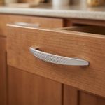 Halador de Arco Níquel Satinado de 128 mm Texturizado