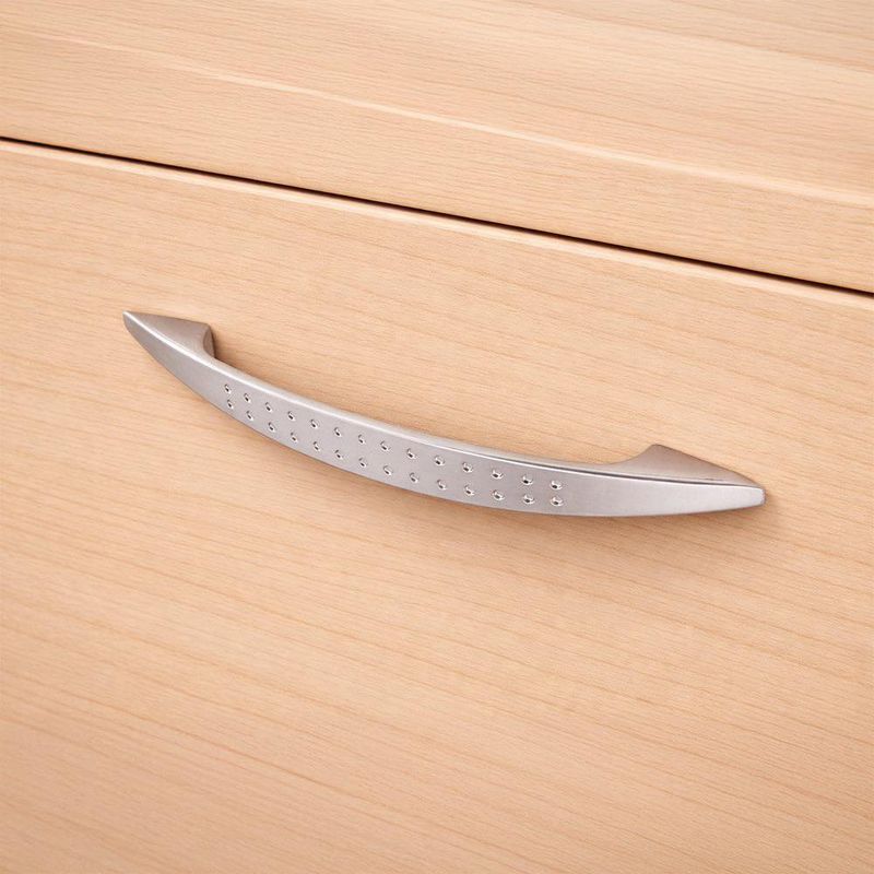 Halador de Arco Níquel Satinado de 128 mm Texturizado