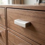 Halador Rectangular Níquel Satinado de 32 mm