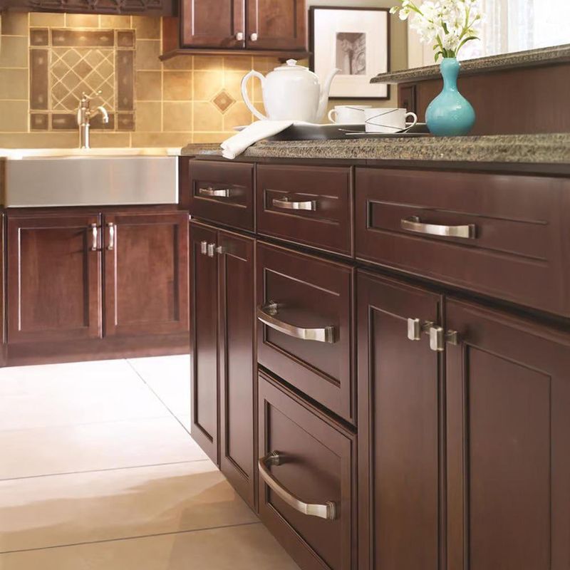 Halador de Arco de 96 mm Acabado Níquel Satinado