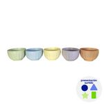 Tazón Perlado Lyra de Cerámica Gres para Cereales, Sopas y Postres de 18.6 oz - Colores Surtidos