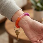 Llavero Pulsera Espiral de Plástico Flexible Colores Surtidos