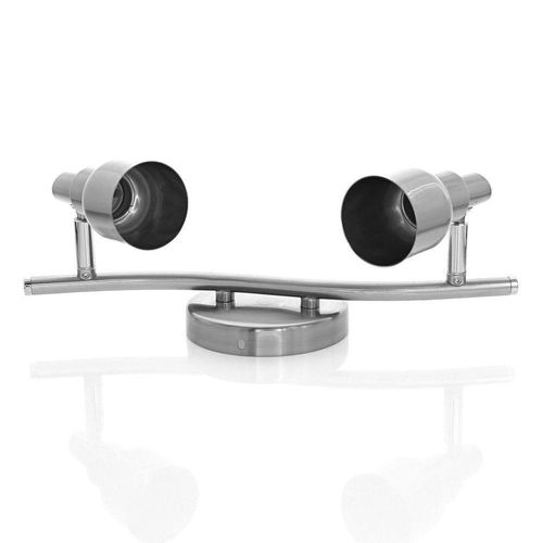 Lámpara De Techo/Pared Satín Niquelado 2Bombillosxgu10X50W - Zlumini