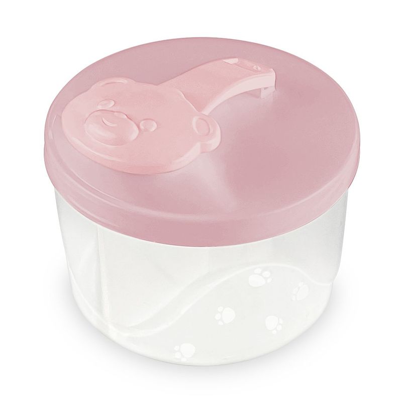 Recipiente Dosificador Porta Leche Adoleta Translúcido de 300 mL Color Rosado