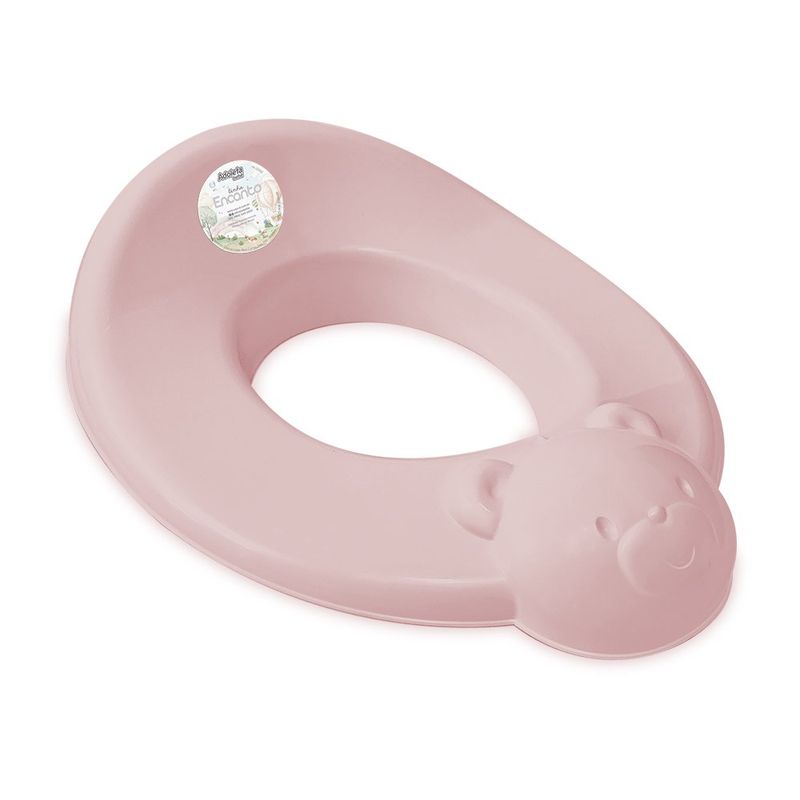Asiento Reductor para Inodoro Fofura Diseño Oso Color Rosado