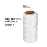 Carrete de Hilo para Albañil 65 Metros Color Blanco