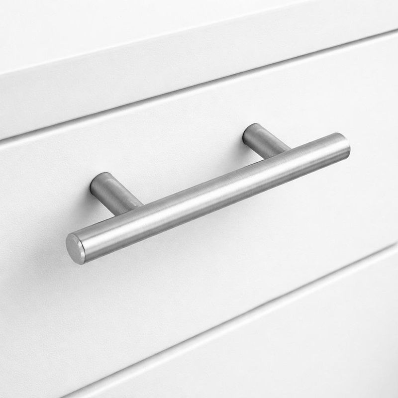 Halador de Barra de 64 mm Acabado Níquel Satinado