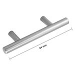 Halador de Barra de 64 mm Acabado Níquel Satinado