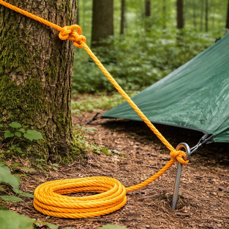 Lazo de Polipropileno Retorcido Color Amarillo de 1/4 Plg x 100 Pies