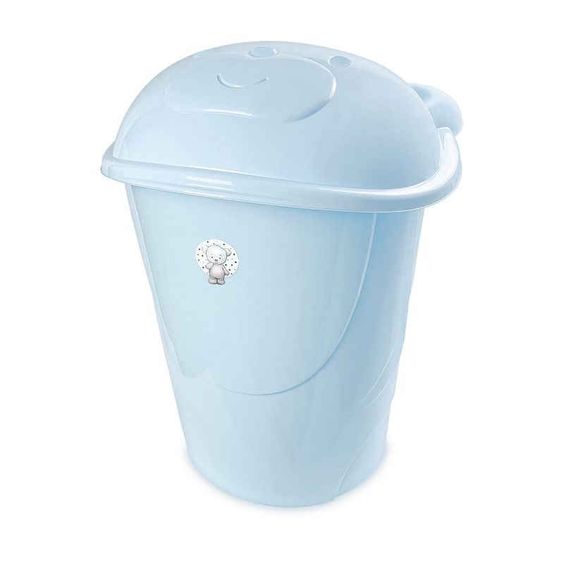 Cesta para Ropa Infantil con Tapa Fofura de 5 Litros Color Celeste