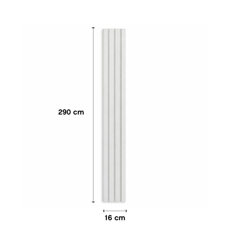 Panel Wpc de 0.16 x 2.9 Metros Color Blanco