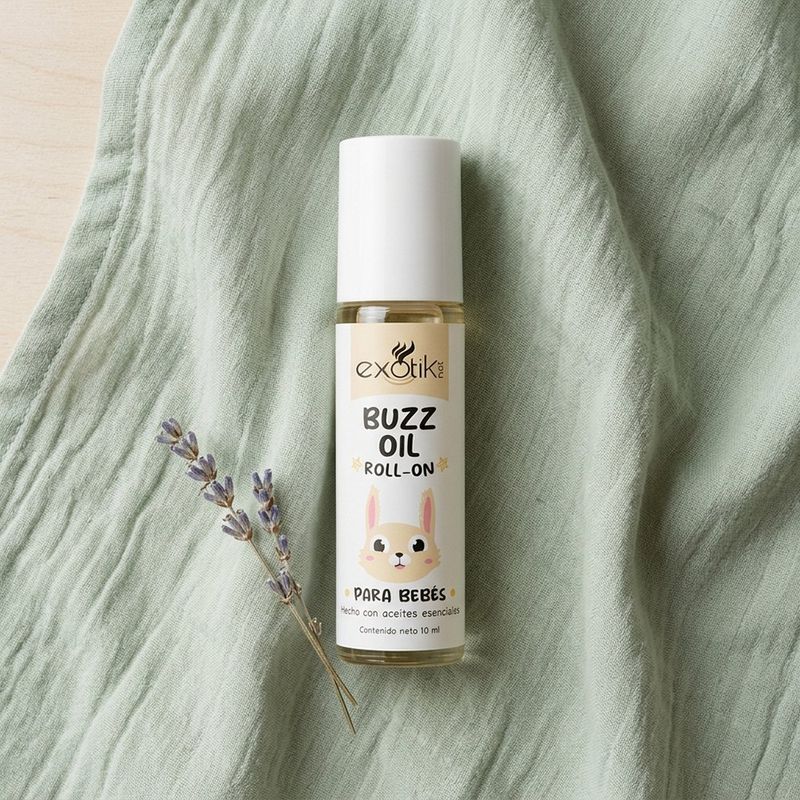 Aceite Protector para Picaduras de Mosquitos Exotik Buzz Oil en Roll-On para Bebés 10 mL